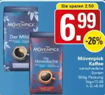 WEZ Mövenpick Kaffee Angebot