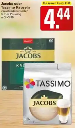 WEZ Jacobs oder Tassimo Kapseln Angebot