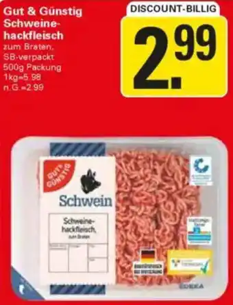 WEZ Gut & Günstig Schweinehackfleisch Angebot