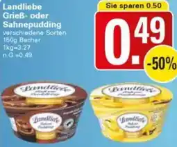 WEZ Landliebe Grieß- oder Sahnepudding Angebot