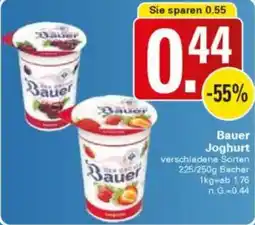 WEZ Bauer Joghurt Angebot