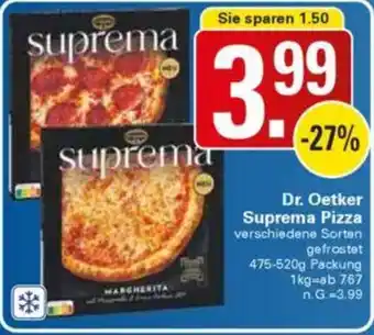 WEZ Dr. Oetker Suprema Pizza Angebot