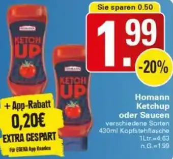 WEZ Homann Ketchup oder Saucen Angebot