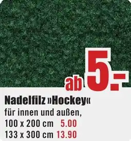 B1 Discount Baumarkt Nadelfilz Hockey Angebot