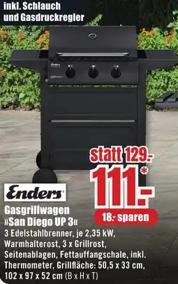 B1 Discount Baumarkt Enders Gasgrillwagen San Diego UP 3 Angebot