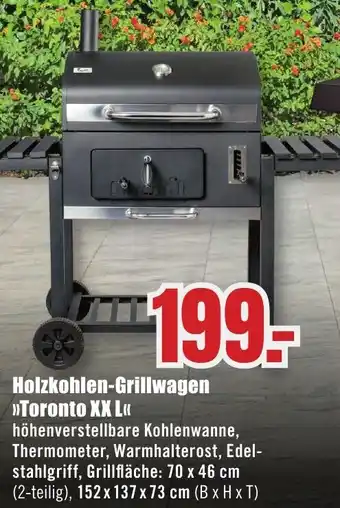 B1 Discount Baumarkt Enders Holzkohlen-Grillwagen Toronto XXL Angebot