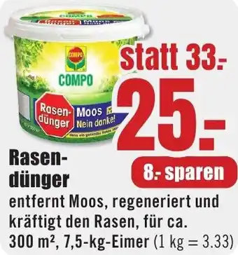 B1 Discount Baumarkt COMPO Rasendünger Angebot