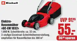 B1 Discount Baumarkt Einhell Elektro Rasenmäher GC-EM 1032 Angebot