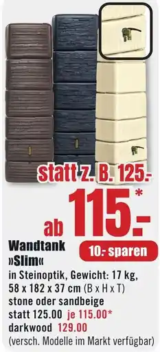 B1 Discount Baumarkt Wandtank Slim Angebot