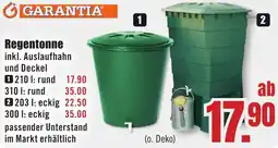 B1 Discount Baumarkt GARANTIA Regentonne Angebot