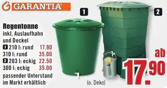 B1 Discount Baumarkt GARANTIA Regentonne Angebot