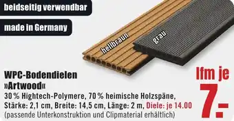 B1 Discount Baumarkt WPC-Bodendielen Artwood Angebot