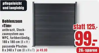 B1 Discount Baumarkt Bohlenzaun Tim Angebot