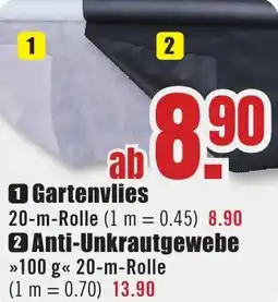 B1 Discount Baumarkt Gartenvlies Angebot