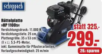 B1 Discount Baumarkt Scheppach Rüttelplatte HP 1100S Angebot