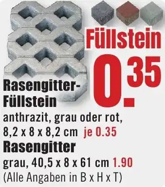 B1 Discount Baumarkt Rasengitter Füllstein Angebot
