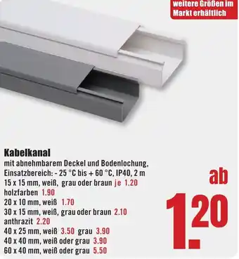 B1 Discount Baumarkt Kabelkanal Angebot