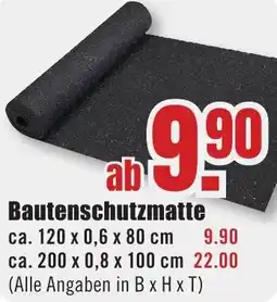 B1 Discount Baumarkt Bautenschutzmatte Angebot