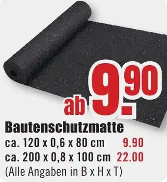 B1 Discount Baumarkt Bautenschutzmatte Angebot