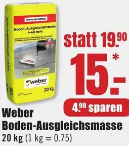 B1 Discount Baumarkt Weber Boden-Ausgleichsmasse Angebot