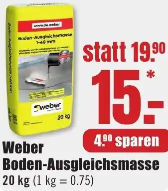 B1 Discount Baumarkt Weber Boden-Ausgleichsmasse Angebot