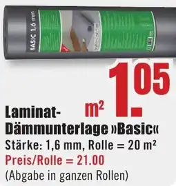 B1 Discount Baumarkt Laminat Dämmunterlage Basic Angebot