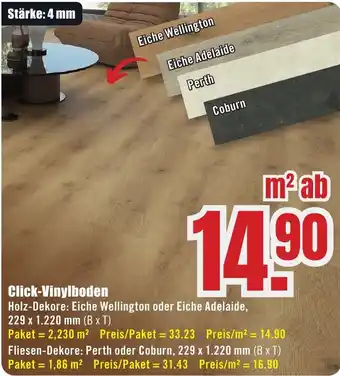 B1 Discount Baumarkt Click-Vinylboden Angebot