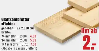 B1 Discount Baumarkt Glattkantbretter Fichte Angebot