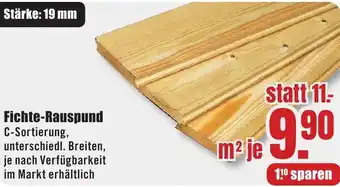 B1 Discount Baumarkt Fichte-Rauspund Angebot