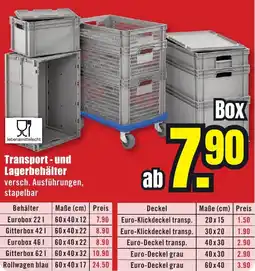 B1 Discount Baumarkt Transport- und Lagerbehälter Angebot