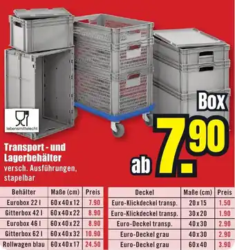 B1 Discount Baumarkt Transport- und Lagerbehälter Angebot