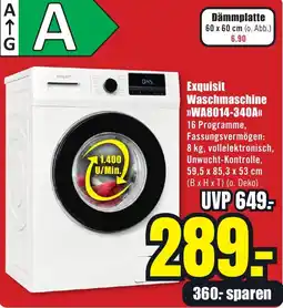 B1 Discount Baumarkt Exquisit Waschmaschine WA8014-340A Angebot