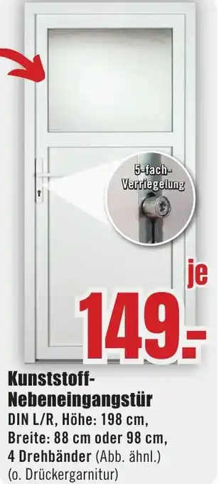 B1 Discount Baumarkt Kunststoff-Nebeneingangstür Angebot