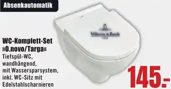 B1 Discount Baumarkt Villeroy & Boch WC-Komplett-Set ,,0.novo/Targa" Angebot