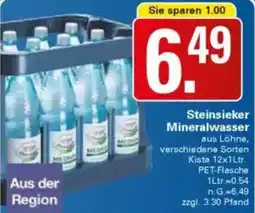 WEZ Steinsieker Mineralwasser Angebot