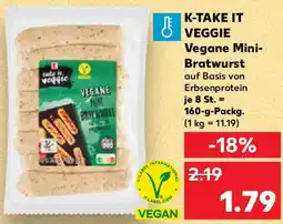 Kaufland K-TAKE IT VEGGIE Vegane Mini Bratwurst Angebot