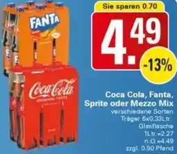 WEZ Coca Cola, Fanta, Sprite oder Mezzo Mix Angebot