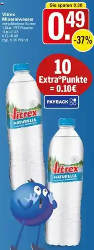 WEZ Vitrex Mineralwasser Angebot