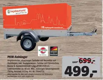 Hagebau PKW Anhänger Angebot