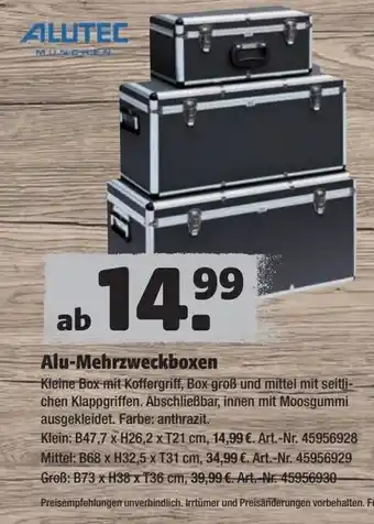 Hagebau Alutec Alu Mehrzweckboxen Angebot