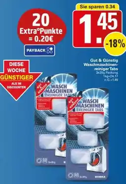 WEZ Gut & Günstig Waschmaschinenreniger Tabs Angebot