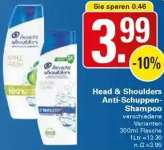 WEZ Head & Shoulders Anti-Schuppen Shampoo Angebot