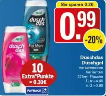 WEZ Duschdas Duschgel Angebot