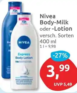 Budni Nivea Body-Milk oder Lotion Angebot