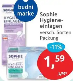 Budni Sophie Hygieneeinlagen Angebot