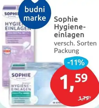 Budni Sophie Hygieneeinlagen Angebot