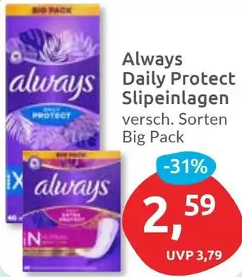 Budni Always Daily Protect Slipeinlagen Angebot