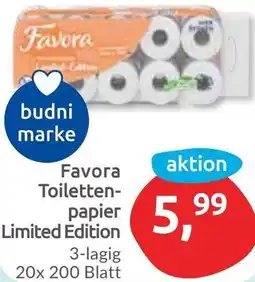 Budni Favora Toilettenpapier Limited Edition Angebot