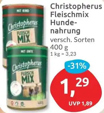 Budni Christopherus Fleischmix Hundenahrung Angebot