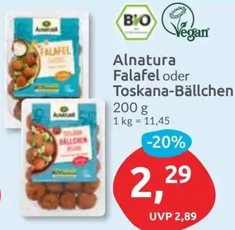 Budni Alnatura Falafel oder Toskana-Bällchen Angebot